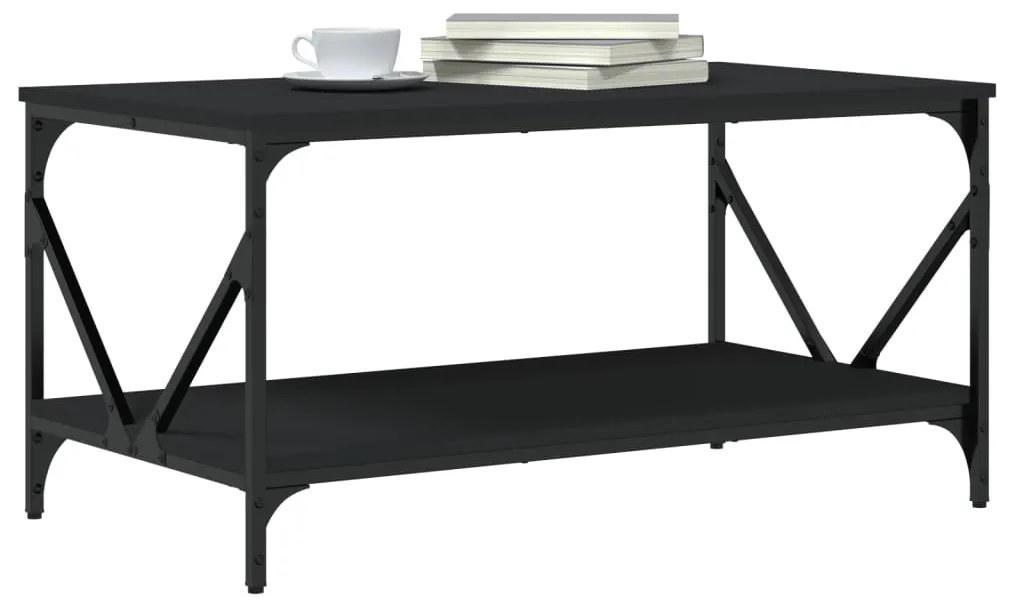 Mesa de centro 90x50x45 cm derivados madeira preto