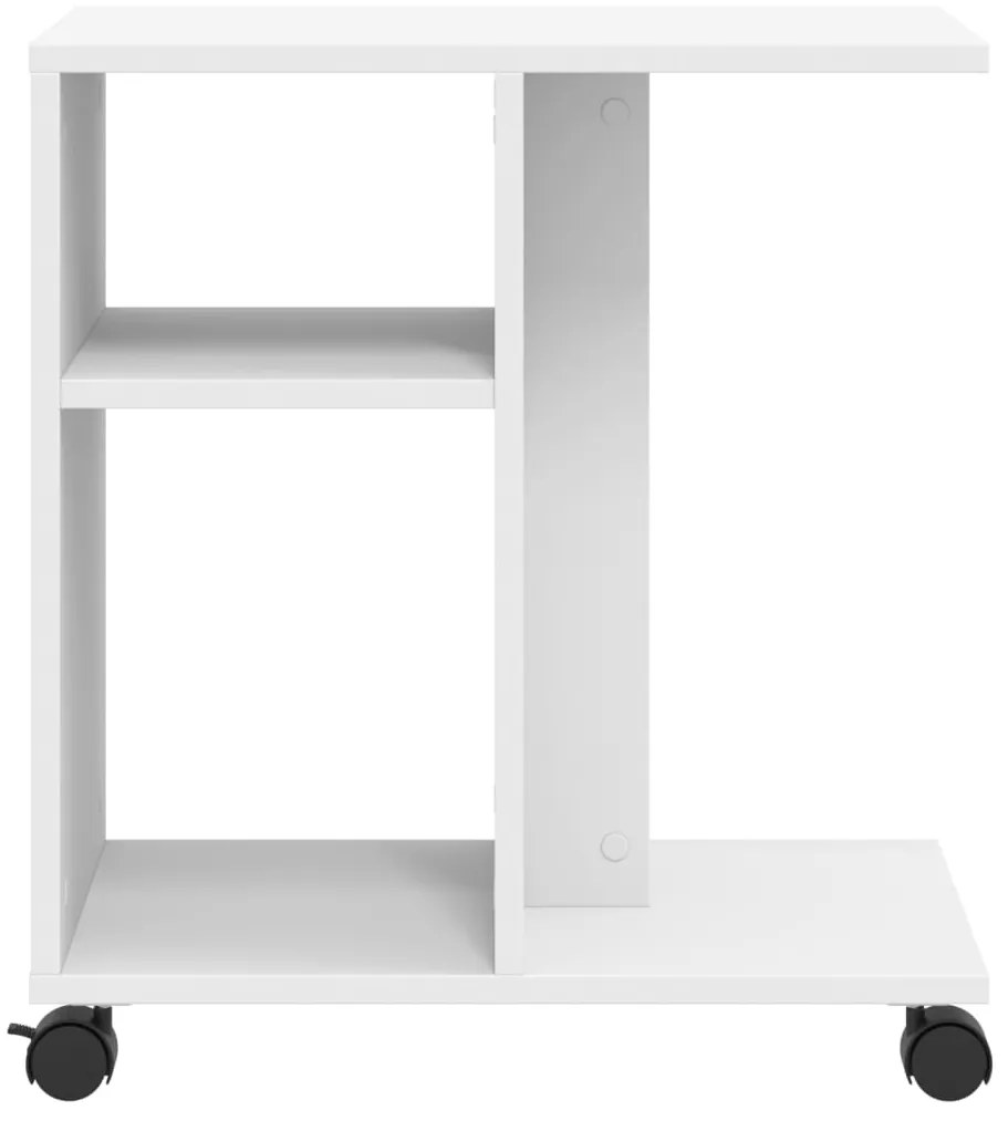 Mesa de apoio c/ rodas 50x30x55 cm derivados de madeira branco