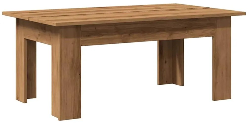 Mesa centro 100x60x42 cm derivados madeira carvalho artisiano