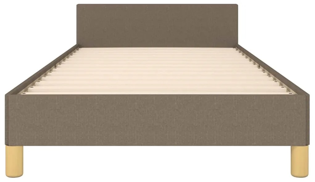 Estrutura de cama c/ cabeceira sem colchão tecido 90x200 cm