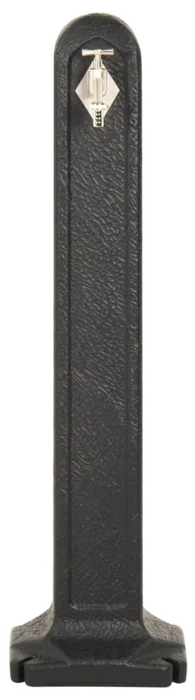 Coluna de água para jardim com torneira aspeto pedra antracite