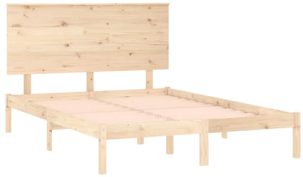 Cama sem colchão 140x190 cm madeira de pinho maciça