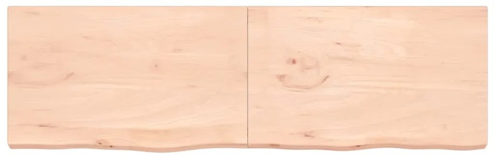 Bancada p/ casa de banho 200x60x(2-6)madeira maciça não tratada