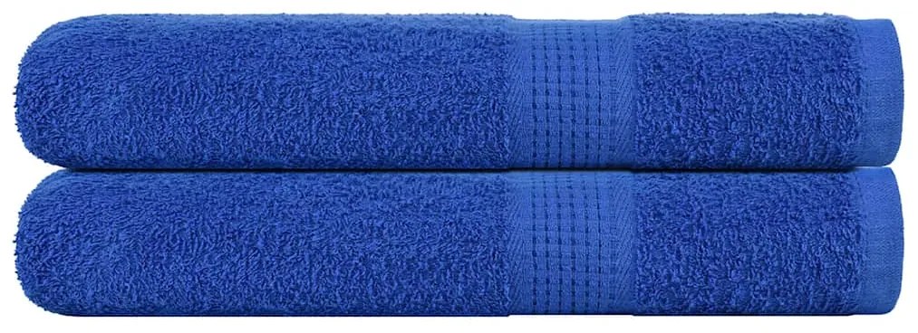 Toalhas de sauna 2 pcs 80x200 cm 360 gsm 100% algodão azul