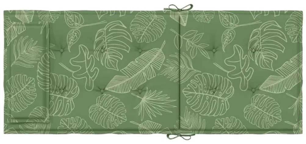 Almofadões p/ cadeira encosto alto 4 pcs tecido oxford folhas