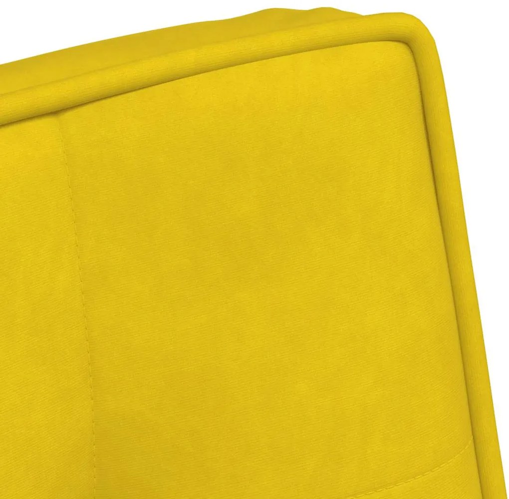 Cadeira de relaxamento 64x74x84 cm veludo amarelo