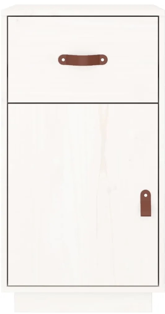 Armário de secretária 40x50x75 cm pinho maciço branco