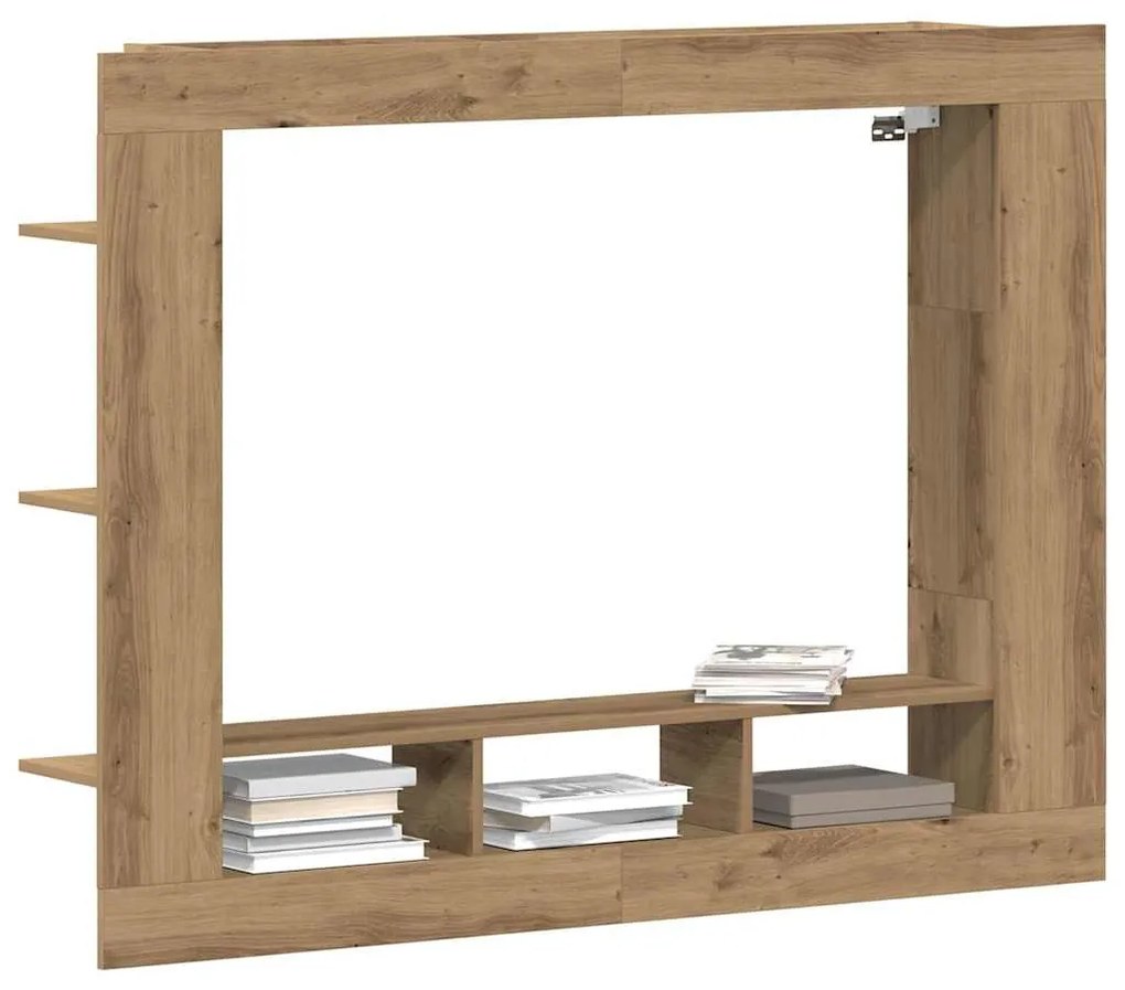 Armário de TV Wall-Mounted vidaXL Carvalho Artesanal 152x22x113 cm