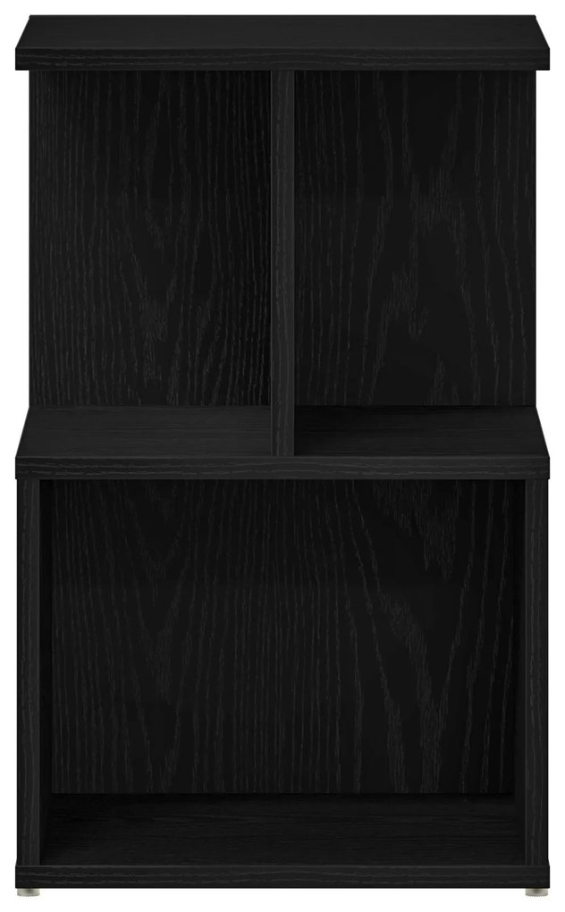 Mesa de cabeceira vidaXL em Madeira de Carvalho Preto 35x35x55 cm