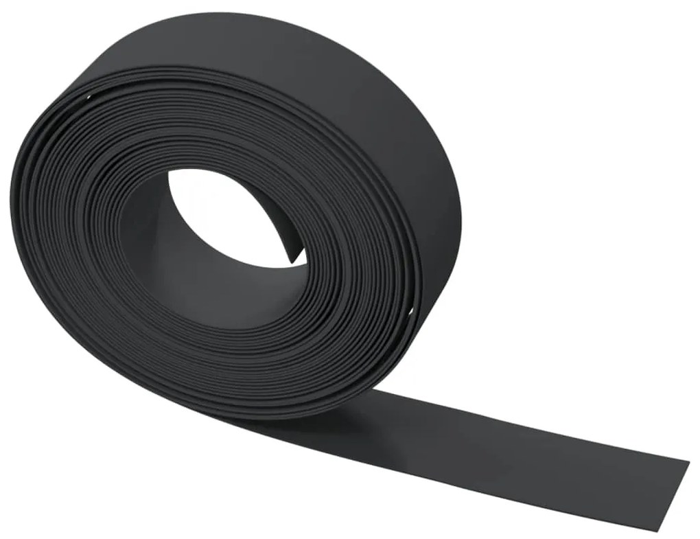 Bordas de jardim 3 pcs 10 m 15 cm polietileno preto