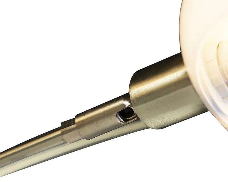 Candeeiro de pé Art Deco dourado 5-luzes - Sixties Marmo