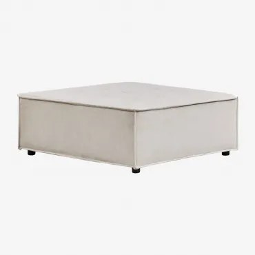 Puff Em Tecido Vermont Chenille Bege Creme - Sklum