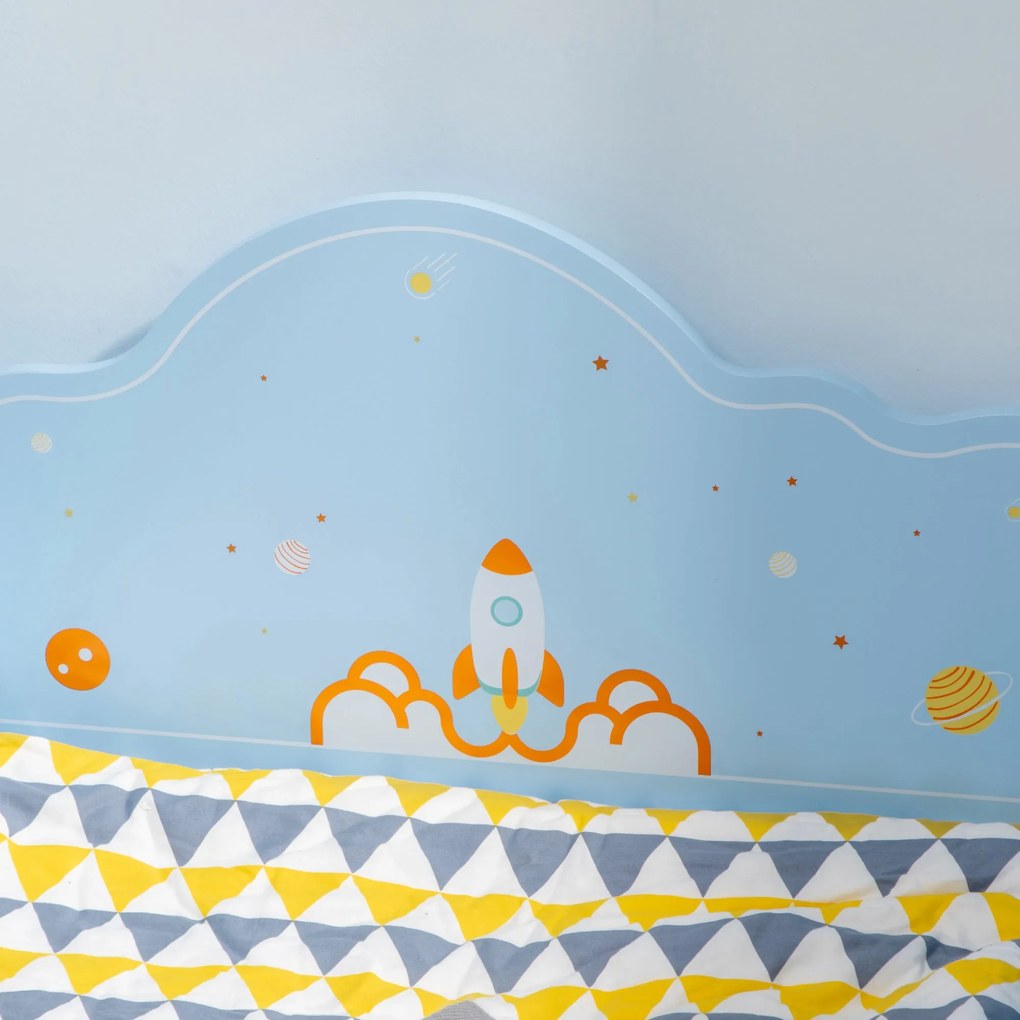 ZONEKIZ Cama para Crianças de 3-6 Anos 143x74x59cm Cama Infantil de Ma