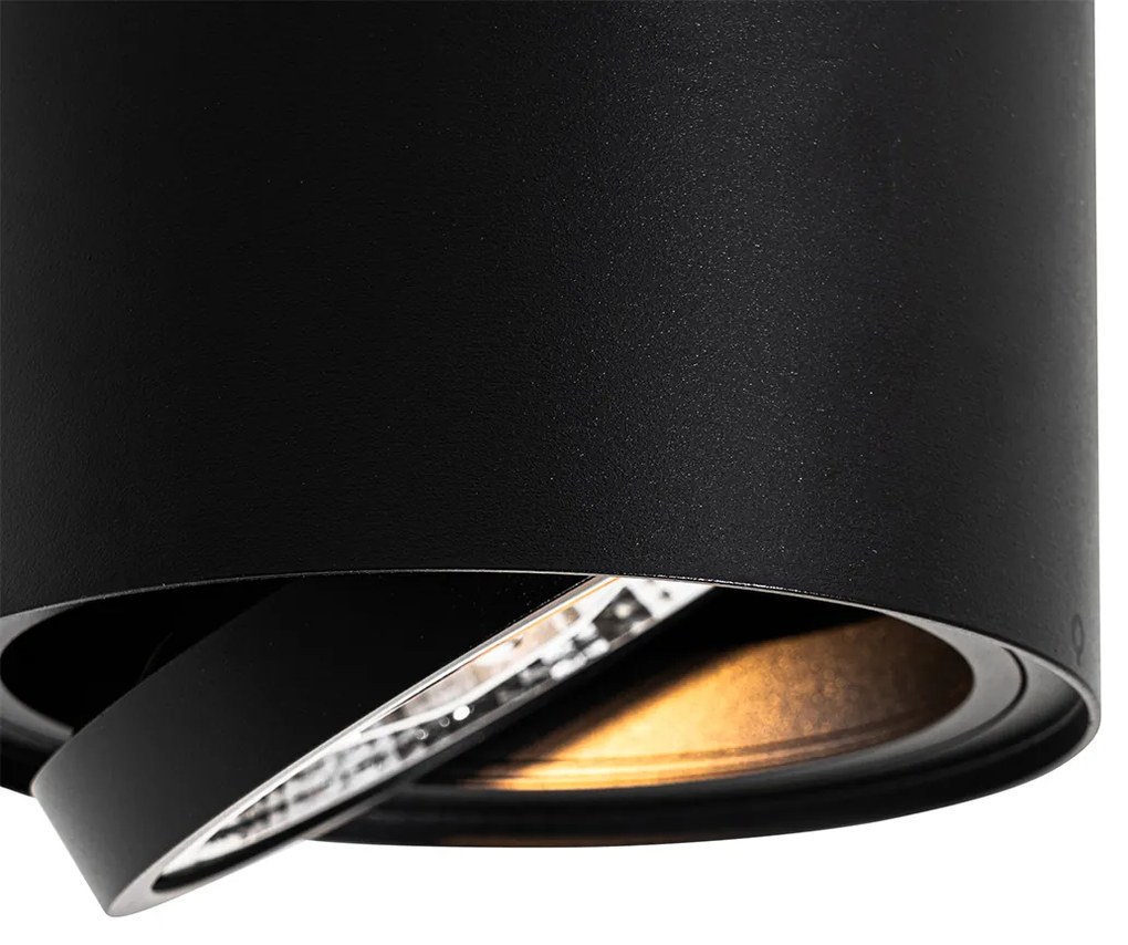 Foco de teto inteligente preto ajustável Incl. Wifi GU10 111mm - Rondoo Up