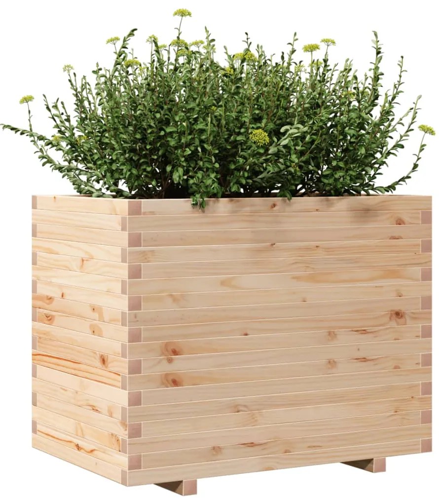 Vaso/floreira de jardim 90x60x72 cm madeira de pinho maciça