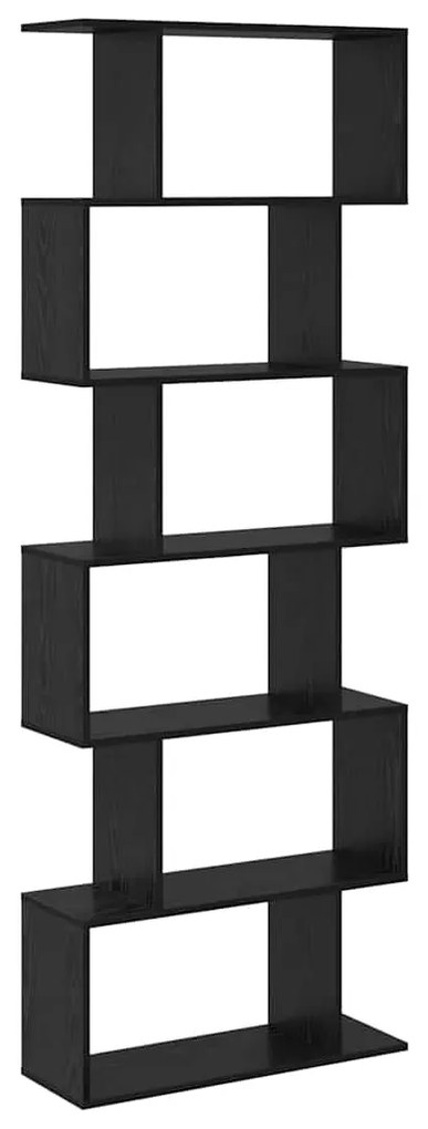 Estante de Livros em Preto Carvalho - 70 x 24 x 193,5 cm, Madeira Enge
