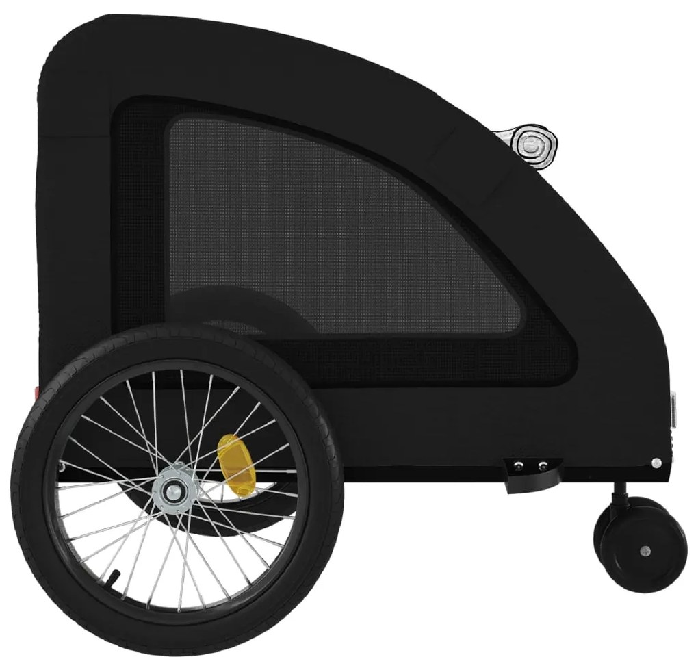 Reboque bicicleta p/ animais tecido oxford/ferro preto