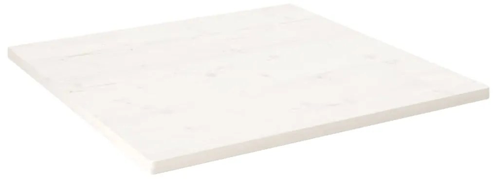 Tampo de mesa quadrado 70x70x2,5 cm pinho maciço branco