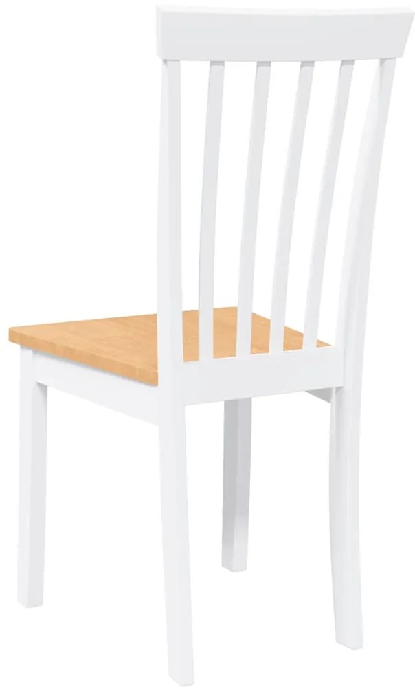 Cadeiras de jantar 2 pcs madeira de seringueira maciça branco