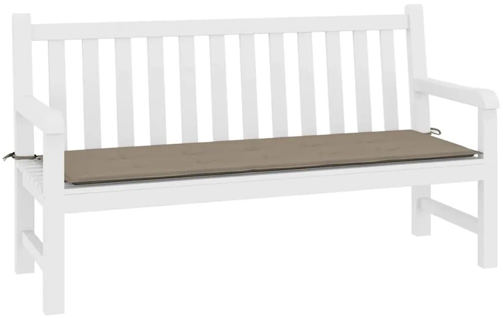 Almofadão p/ banco jardim 200x50x4 cm tecido cinza-acastanhado