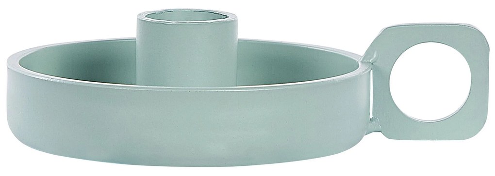 Conjunto de 2 castiçais em metal verde menta ø 9 cm CHORIO Beliani