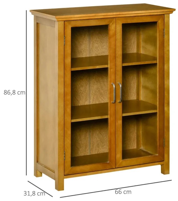 Vitrine Mel em Vidro Temperado - Design Rústico