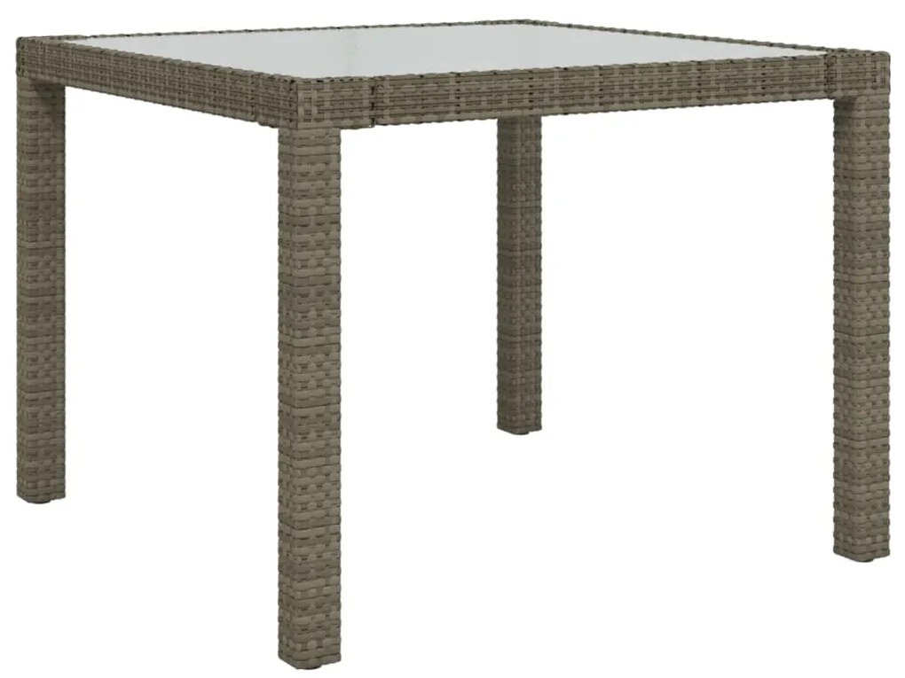 Conjunto jantar p/ exterior com almofadões 3 pcs vime cinzento