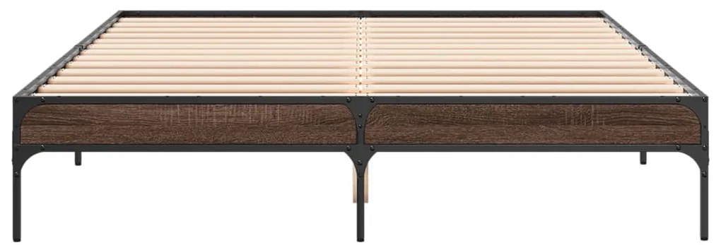 Estrutura de cama 140x200cm derivados madeira/metal