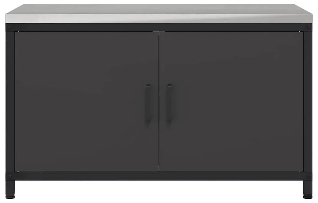 Armário de Armazenamento para Cozinha Preto 60 x 50 x 92 cm Aço
