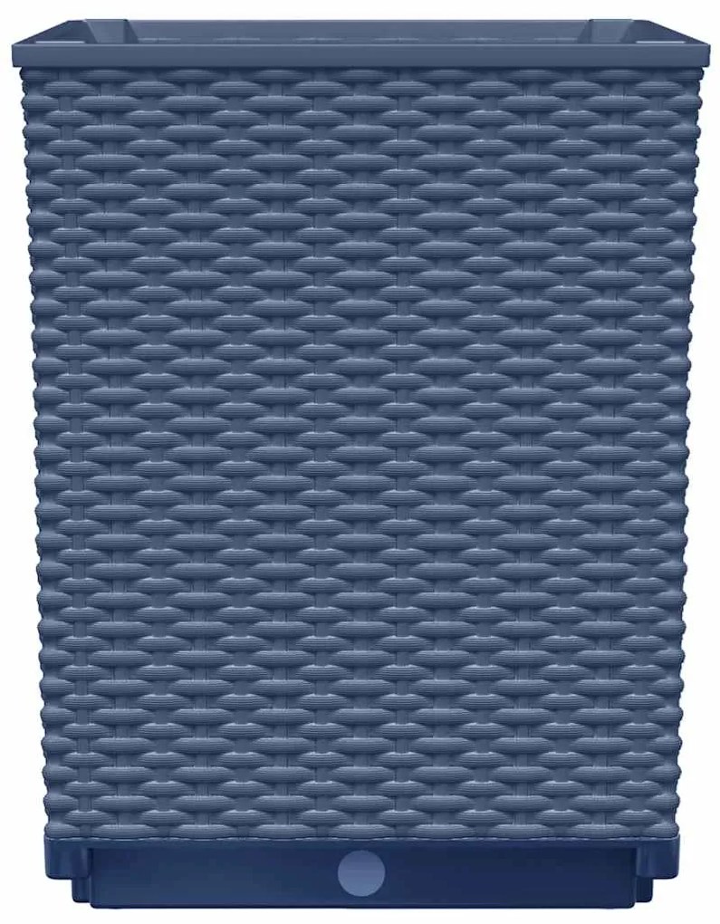 Vasos/floreiras 2 pcs 30x30x37 cm polipropileno cinzento azul