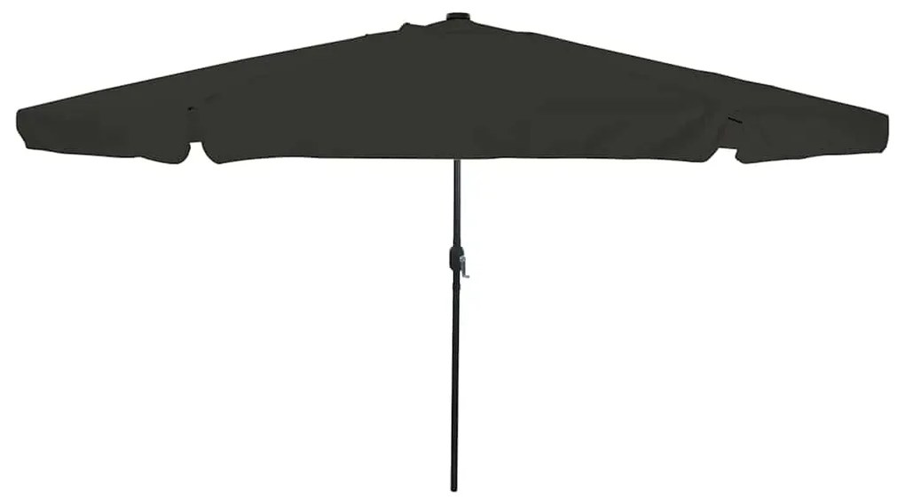 vidaXL Guarda-sol de Jardim Preto 395 x 395 x 245 cm Poliéster