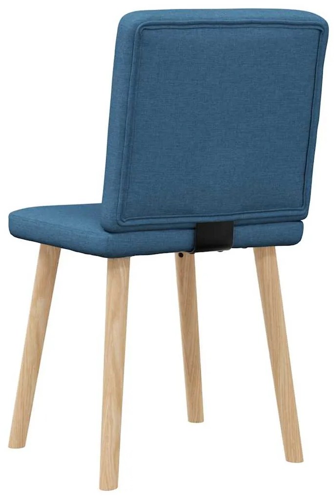 Cadeiras de jantar 2 pcs tecido azul