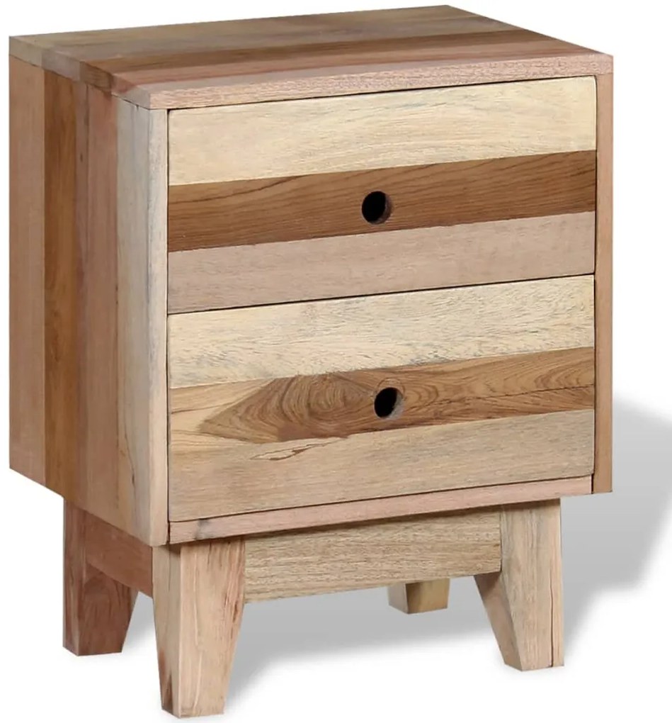 Mesa de cabeceira em madeira reciclada maciça