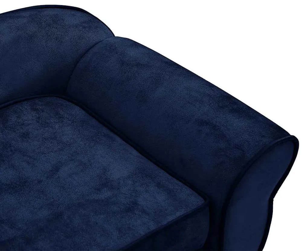 Sofá para cães 72x45x30 cm pelúcia azul