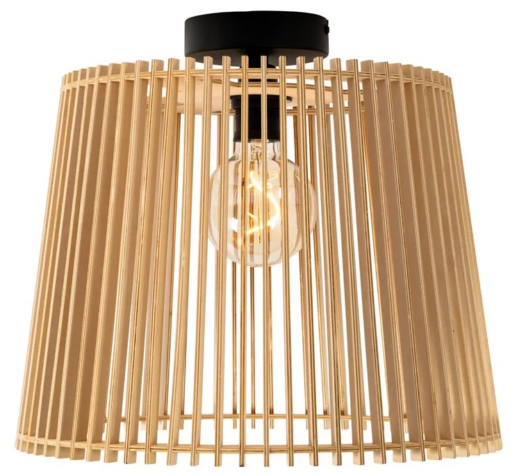 Candeeiro de teto exterior rústico em madeira IP44 - Jayla