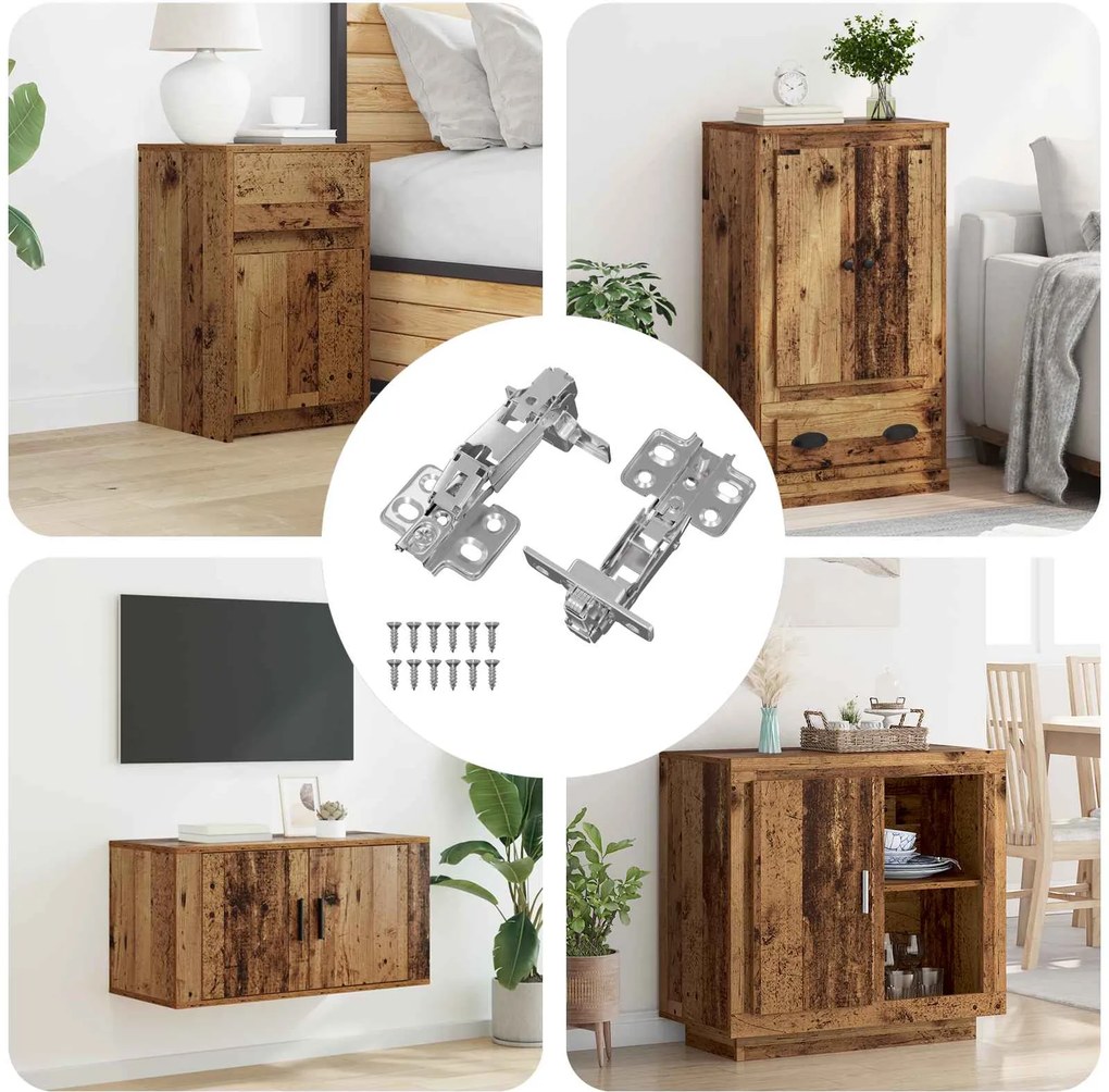 vidaXL Dobradiça 2 pcs Níquel 139 x 64,1 x 10 mm Ferro