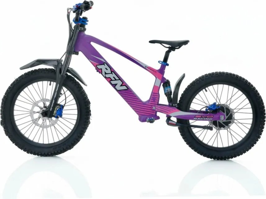 Bicicleta elétrica infantil sem pedais 750W 20" 36V 7.5Ah RXF EVO-RACING Roxa