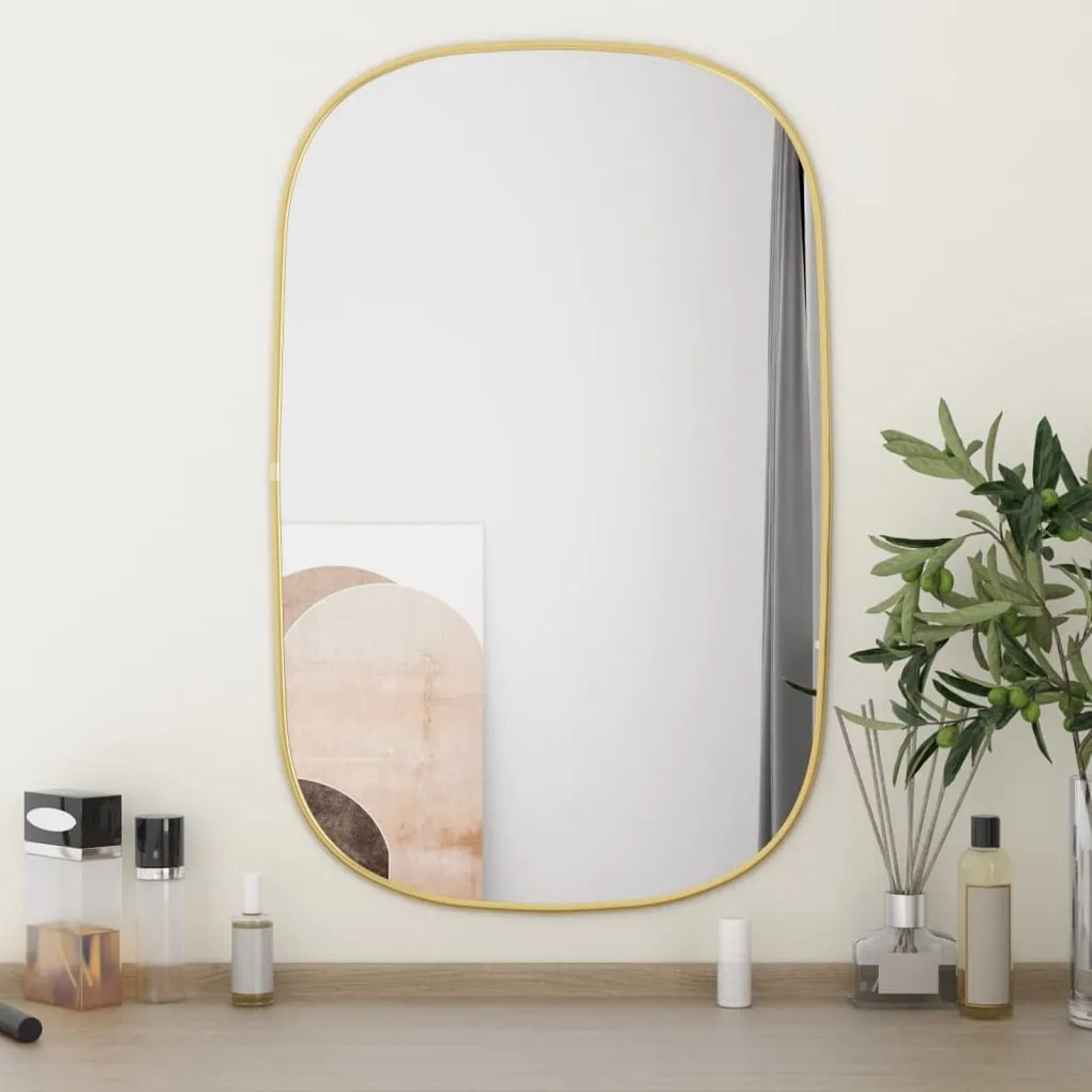 vidaXL Espelho de parede 70x45 cm dourado