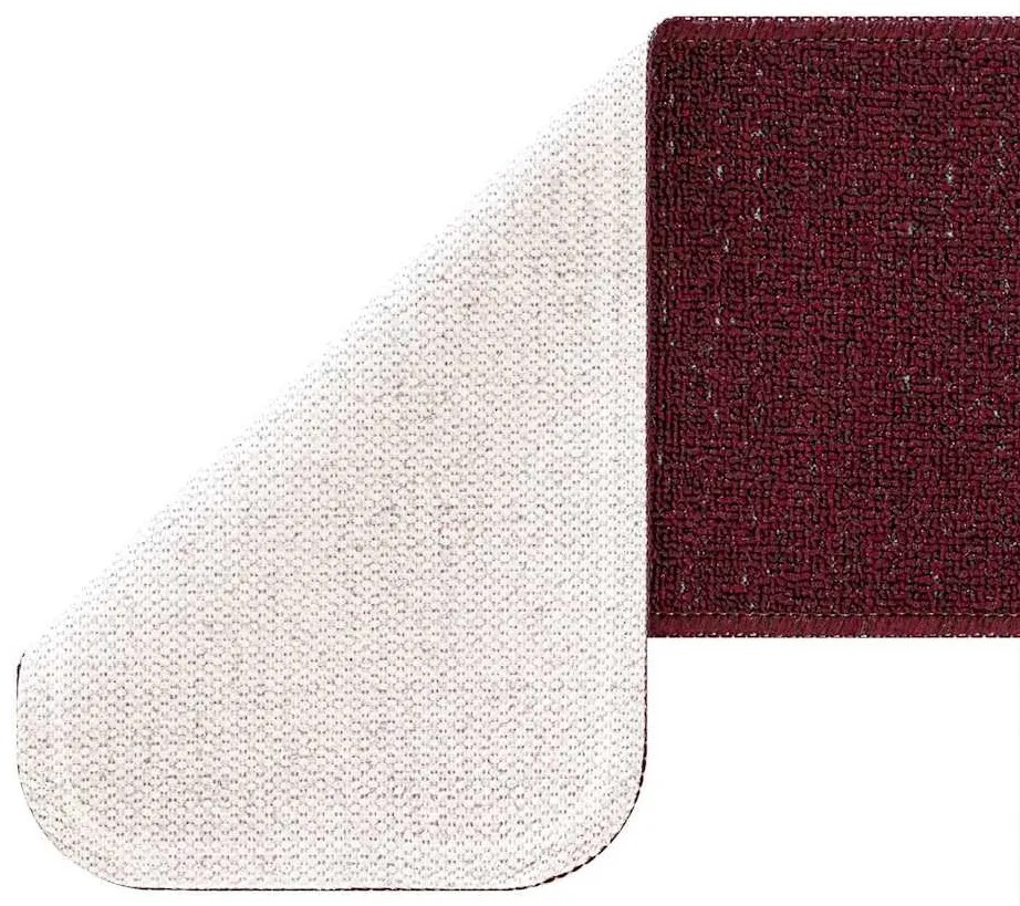 Tapetes de Escada vidaXL com Fundo de Látex Bordeaux 25x60 cm