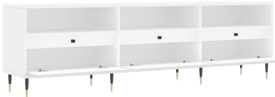 Móvel de TV 150x30x44,5 cm derivados de madeira branco
