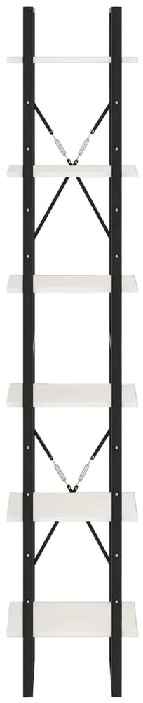 Estante alta 40x30x210 cm madeira de pinho maciça branco