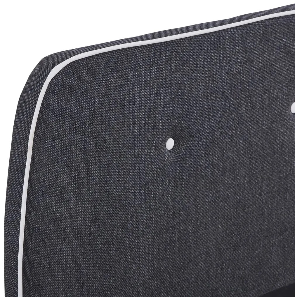 Estrutura de cama sem colchão de tecido cinza escuro 150x200 cm