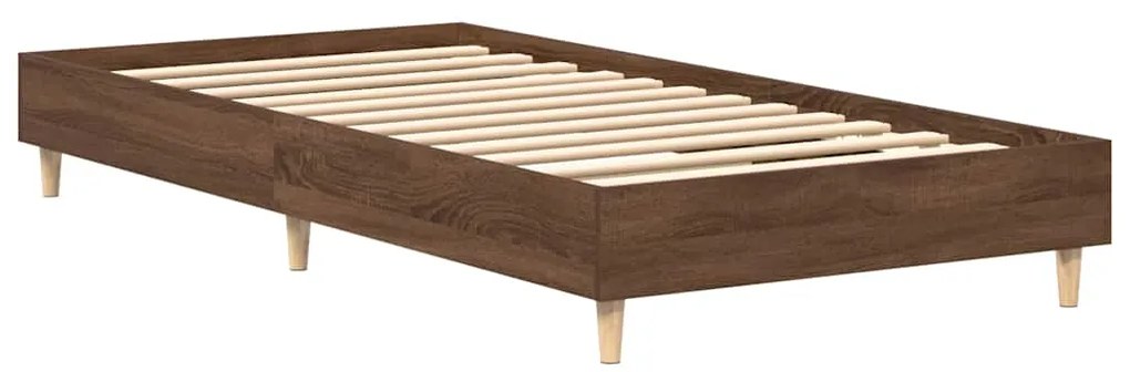 Estrutura cama s/ colchão 100x200 cm carvalho castanho