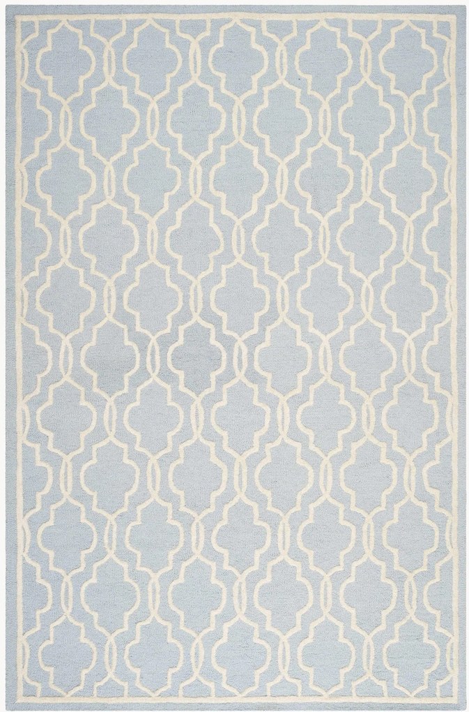 Tapete de lã artesanal de pelo curto Elle