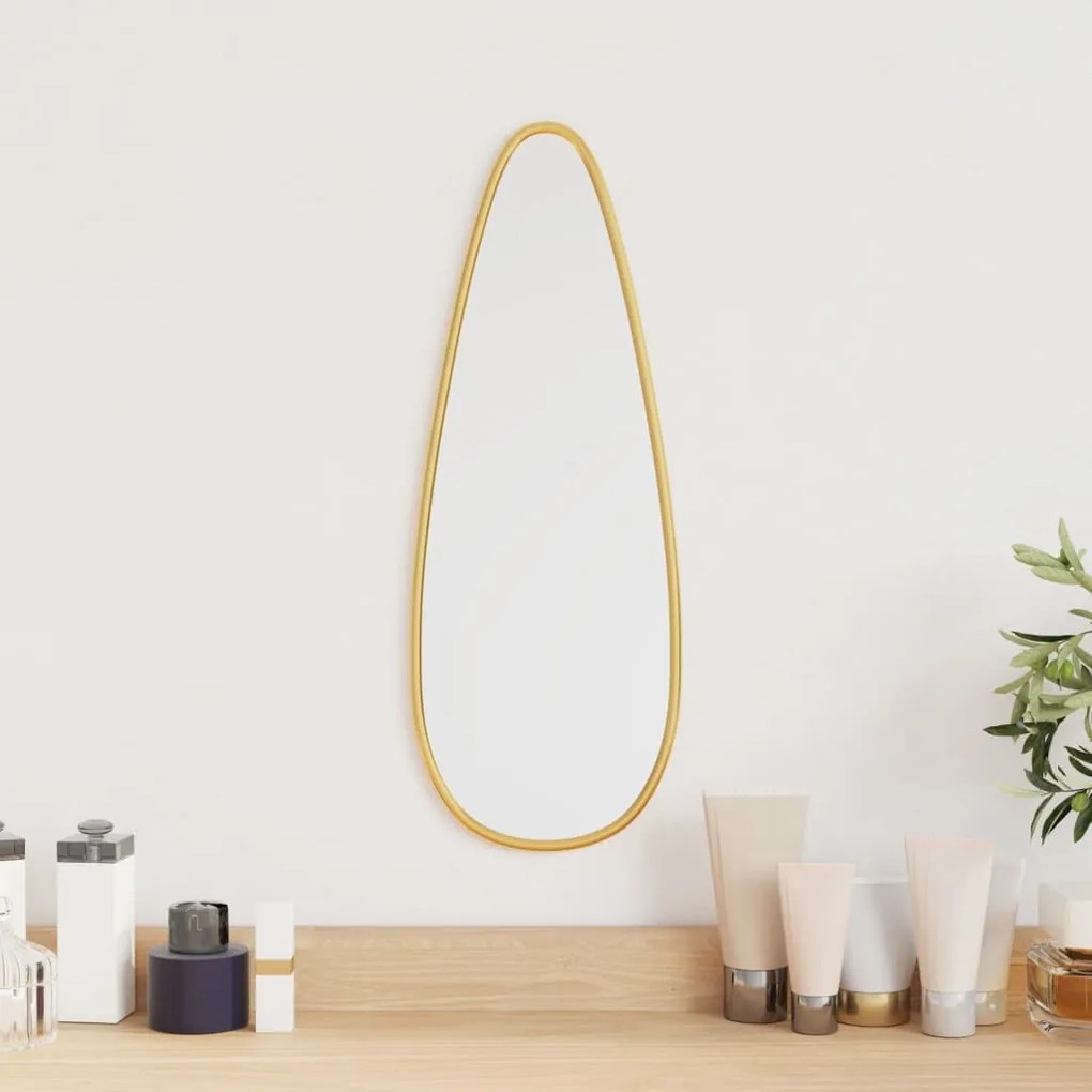 vidaXL Espelho de parede 40x15 cm dourado