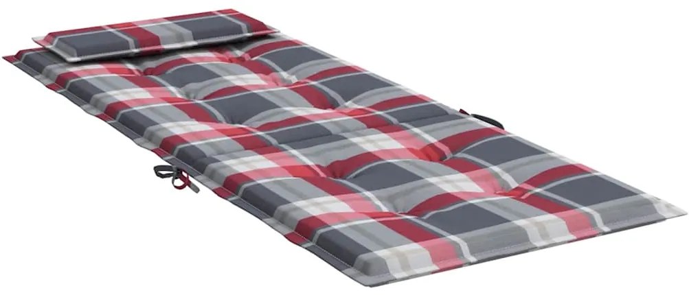 Almofadões p/ cadeira encosto alto 6 pcs oxford xadrez vermelho