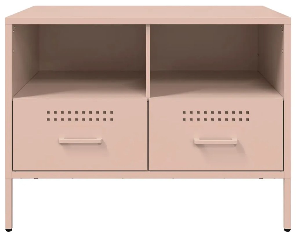 Móveis de TV 2 pcs 68x39x50,5 cm aço rosa