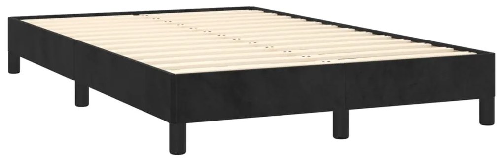 Estrutura de cama sem colchão 120x200 cm veludo preto