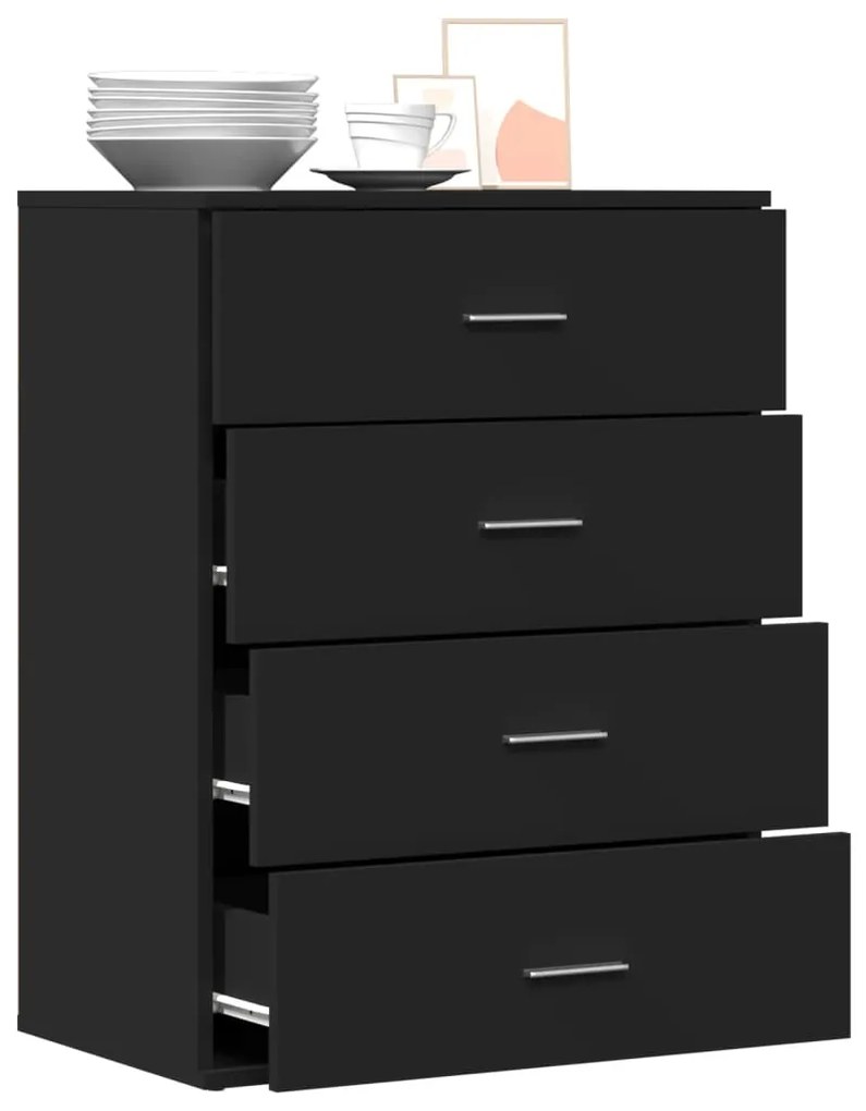 Aparador 60x39x80 cm derivados de madeira preto