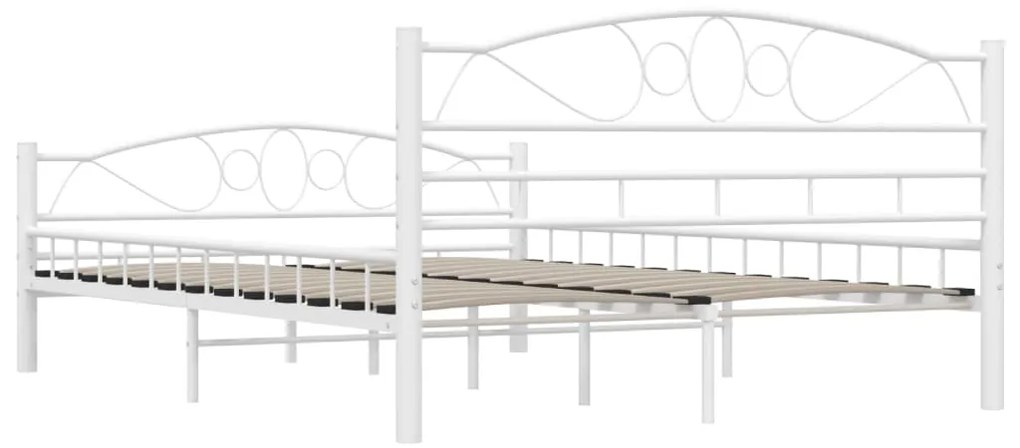 Estrutura de cama metal 140x200 cm branco